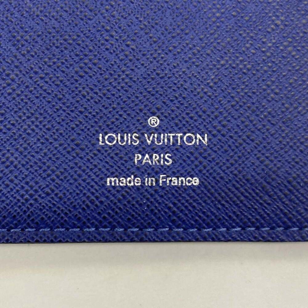 Louis Vuitton Taiga Rama Portefeuille Brazza Long Wallet M30297 Cobalt Men's - Picture 4 of 11